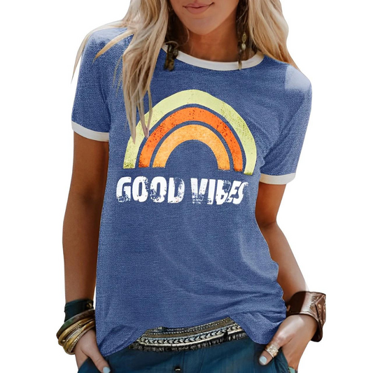 Valentina - Fashionstatement-T-shirt "Good Vibes".