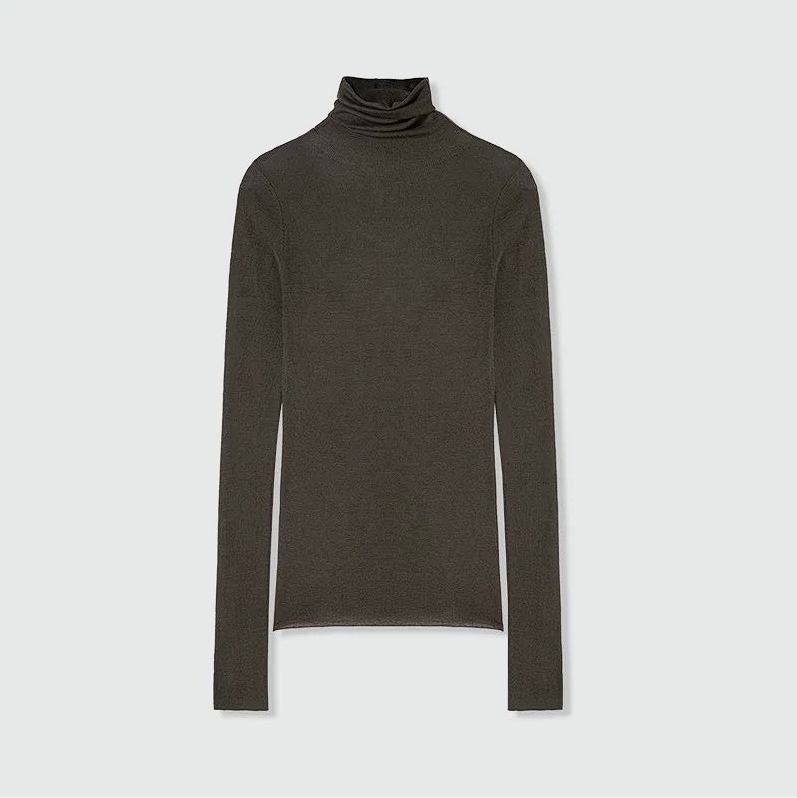 Conni - Longsleeve met col, licht transparant