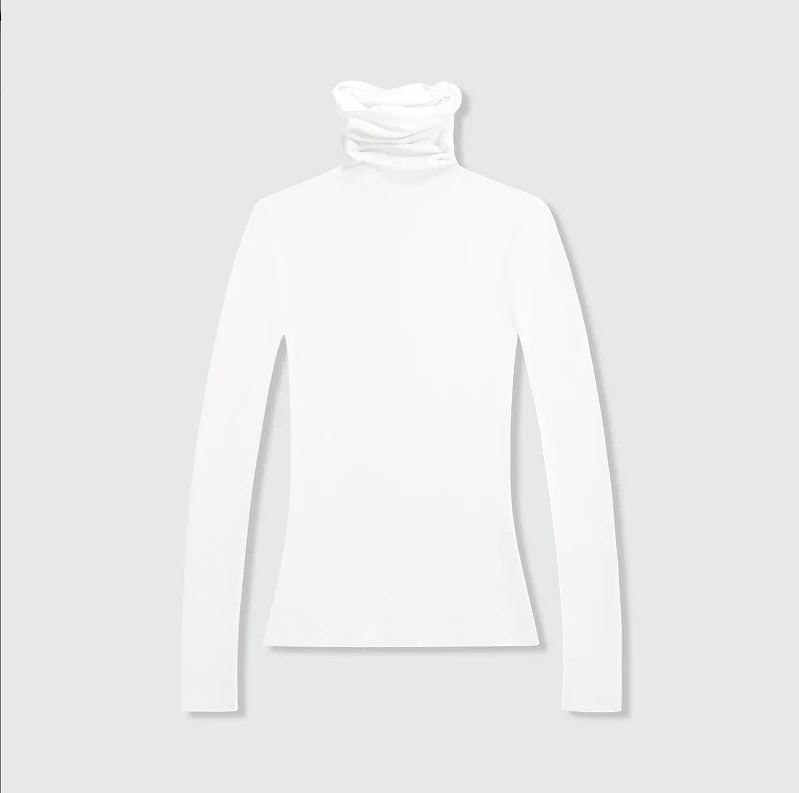 Conni - Longsleeve met col, licht transparant