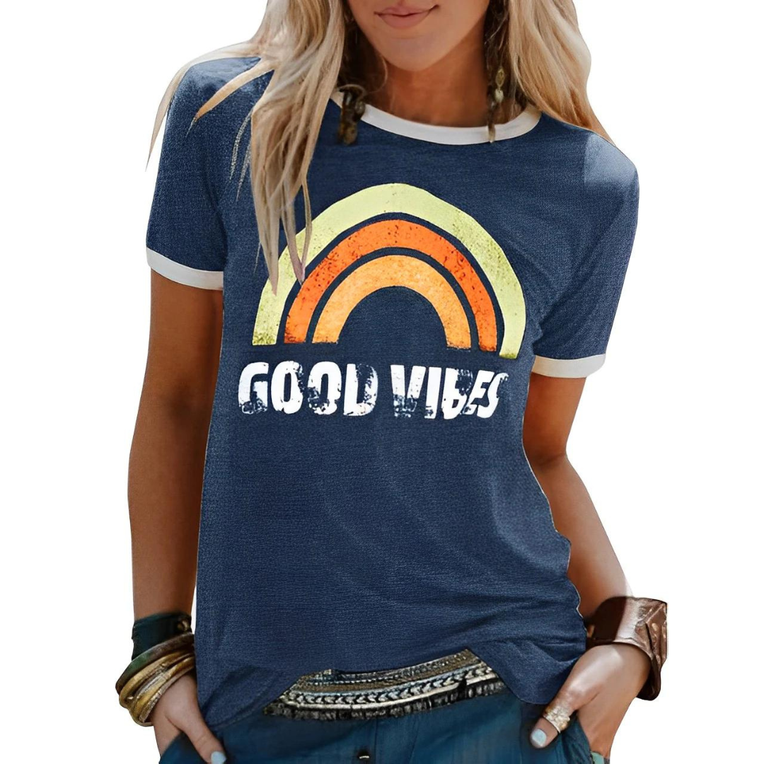 Valentina - Fashionstatement-T-shirt "Good Vibes".