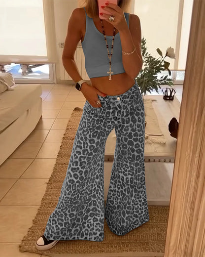 STELLA - stijlvolle broek met luipaardprint 