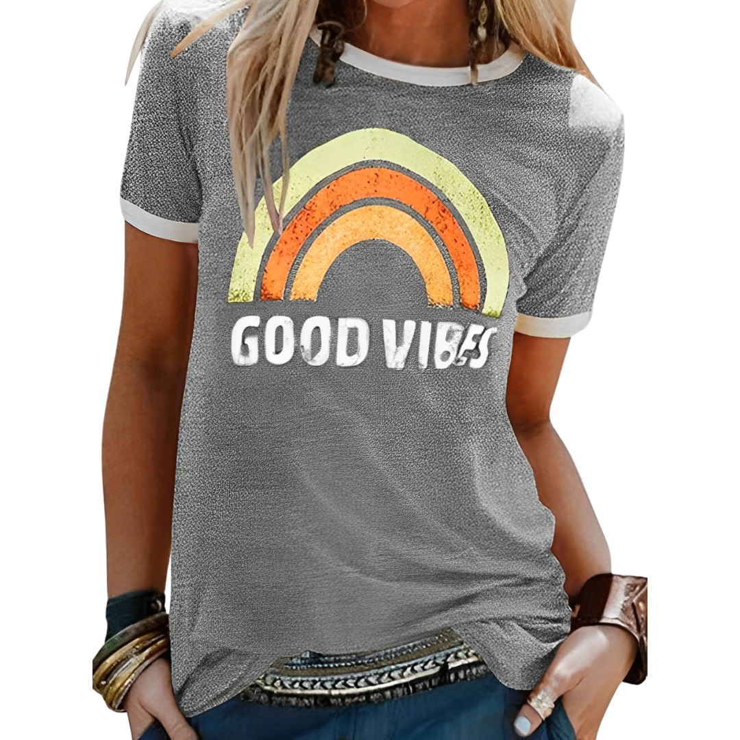 Valentina - Fashionstatement-T-shirt "Good Vibes".