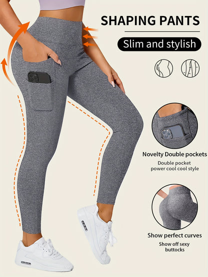 Po-Lifting und Bauchweg-Leggings - Formend und glättend mit Handy-Taschen - für Komfort und Selbstbewusstsein