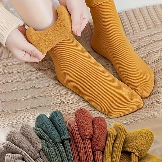 4 Paar Ultra-Weiche Thermo-Socken - Fleece-Gefüttert