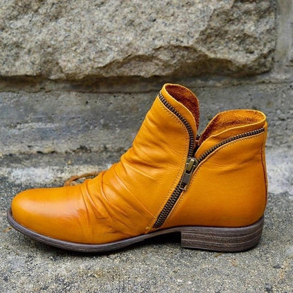 Victoria - bottes en cuir avec fermeture éclair